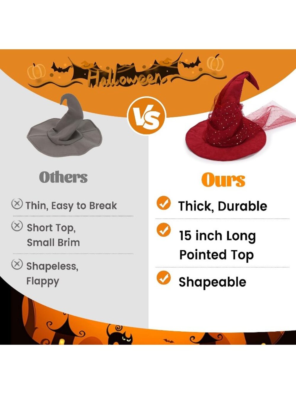 Women's Wine Mesh Halloween Wizard Witch Hat Cosplay Costume Accessory For Party - Picture 5 of 7